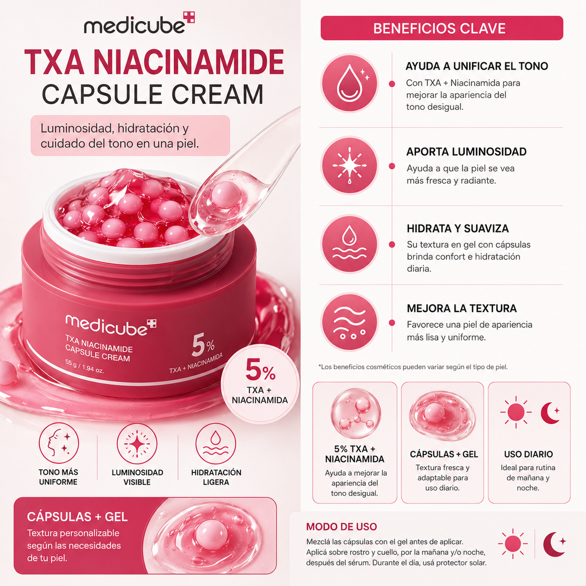 Medicube TXA Niacinamide Capsule Cream – 55 g