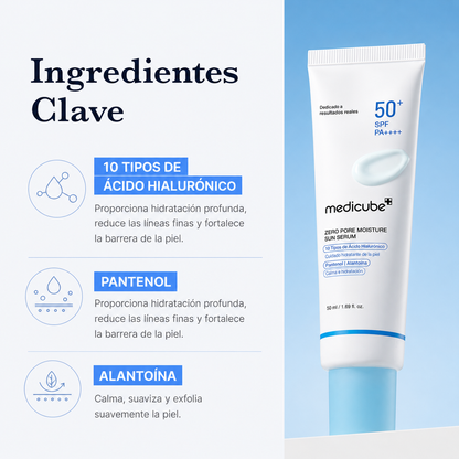Protector Solar Facial Medicube Zero Pore Moisture Sun Serum SPF 50+ – 50 ml