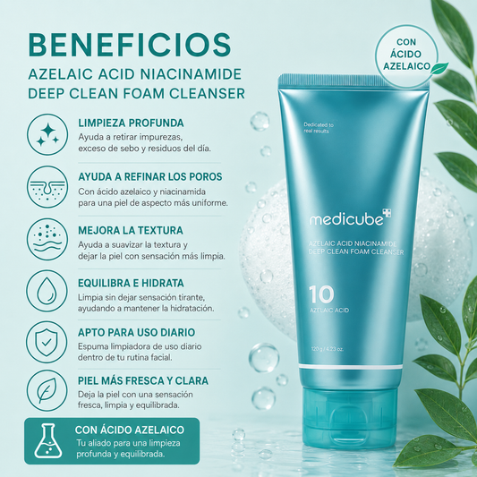 Medicube Azelaic Acid Niacinamide Deep Clean Foam Cleanser – 120 g